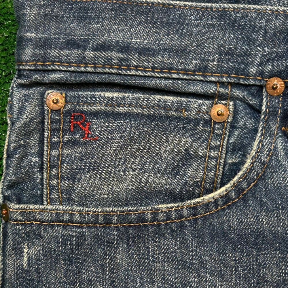 Classic Fit 867 Polo Ralph Lauren Faded Denim Jeans Blue 38x32 - Picture 9 of 11